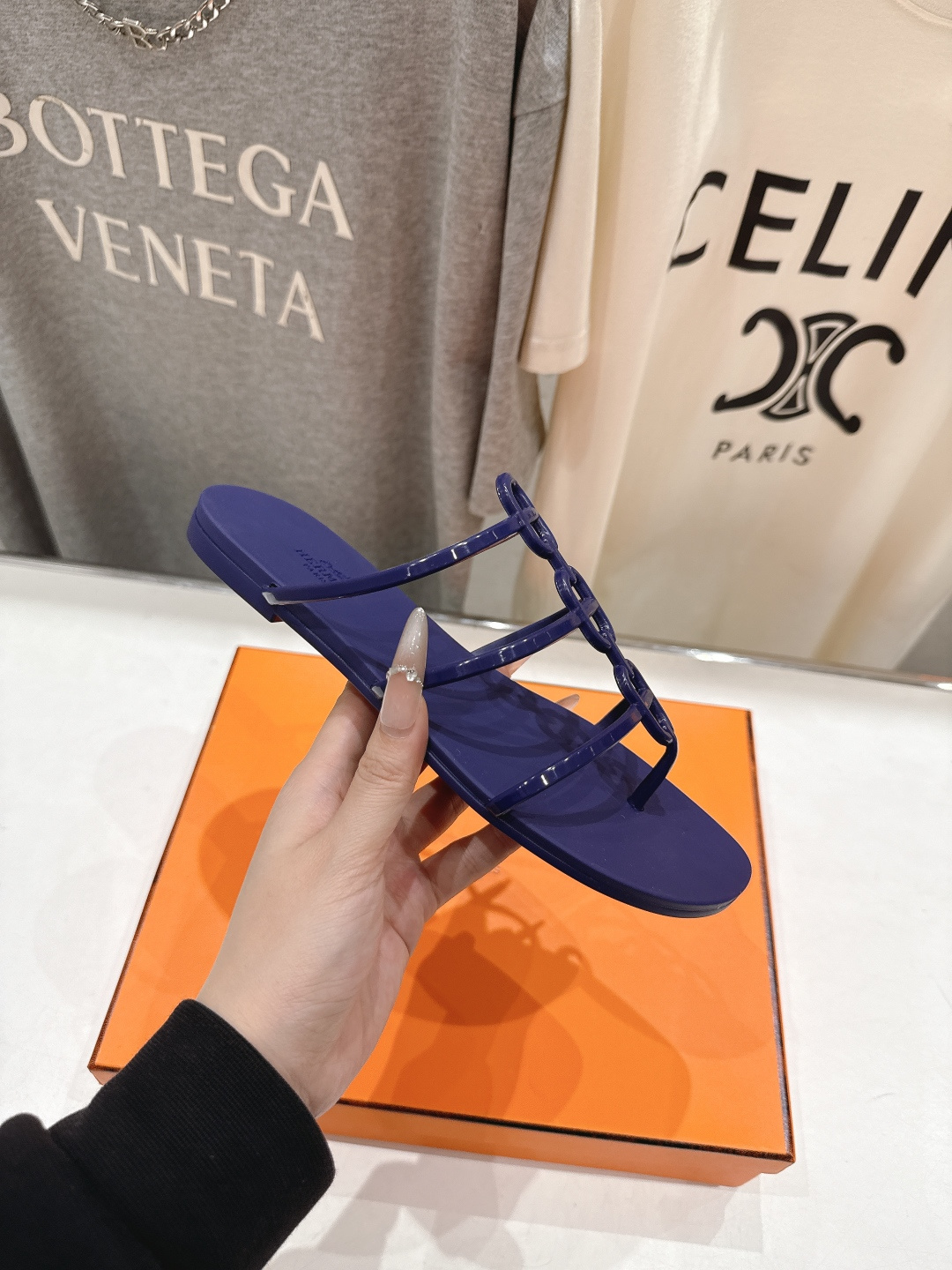 高版本出厂 Hermes/爱马仕F036 H家2026ss夏季新款 Extra度假风平底夹脚沙滩女拖鞋H