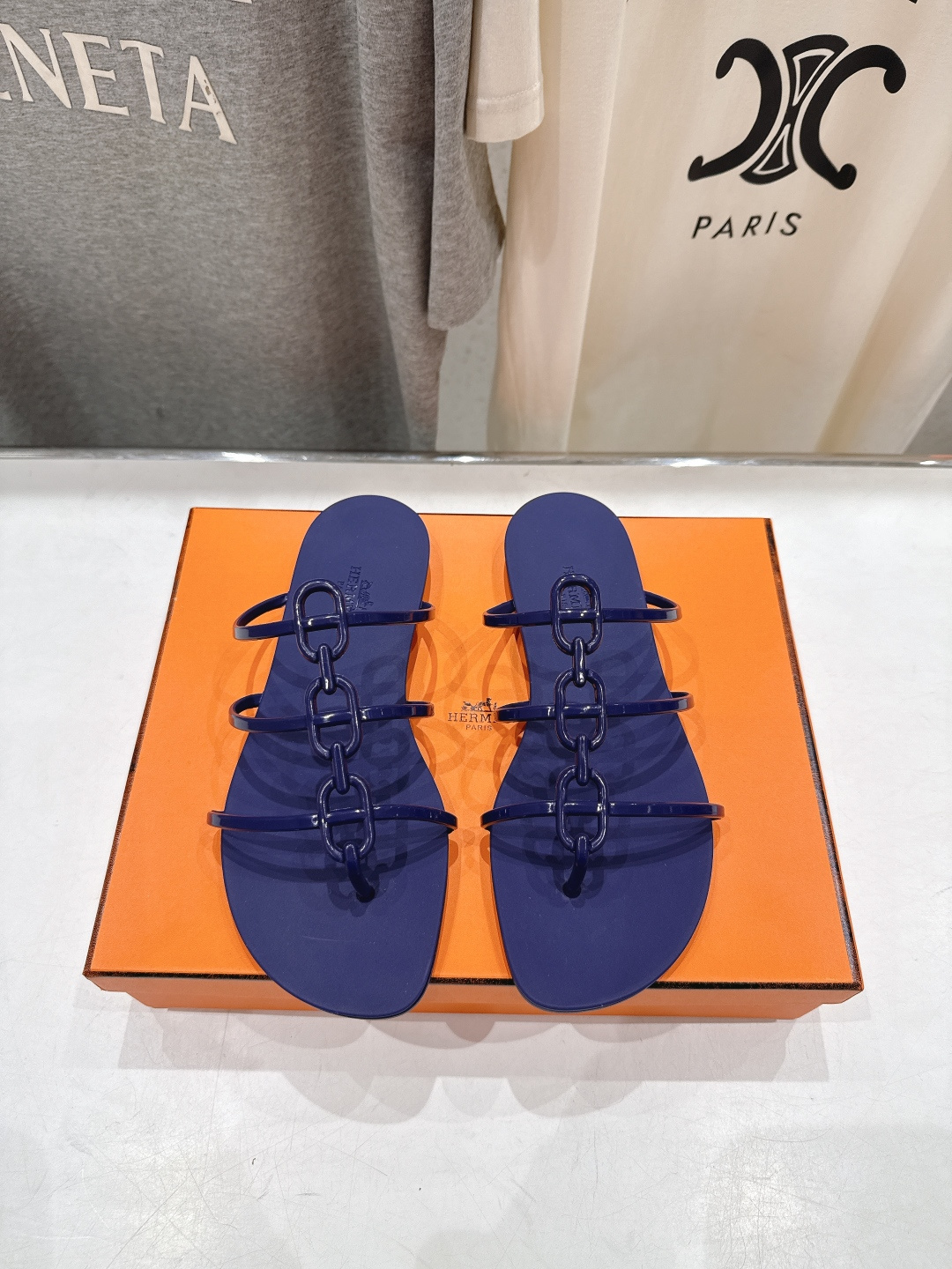 高版本出厂 Hermes/爱马仕F036 H家2026ss夏季新款 Extra度假风平底夹脚沙滩女拖鞋H