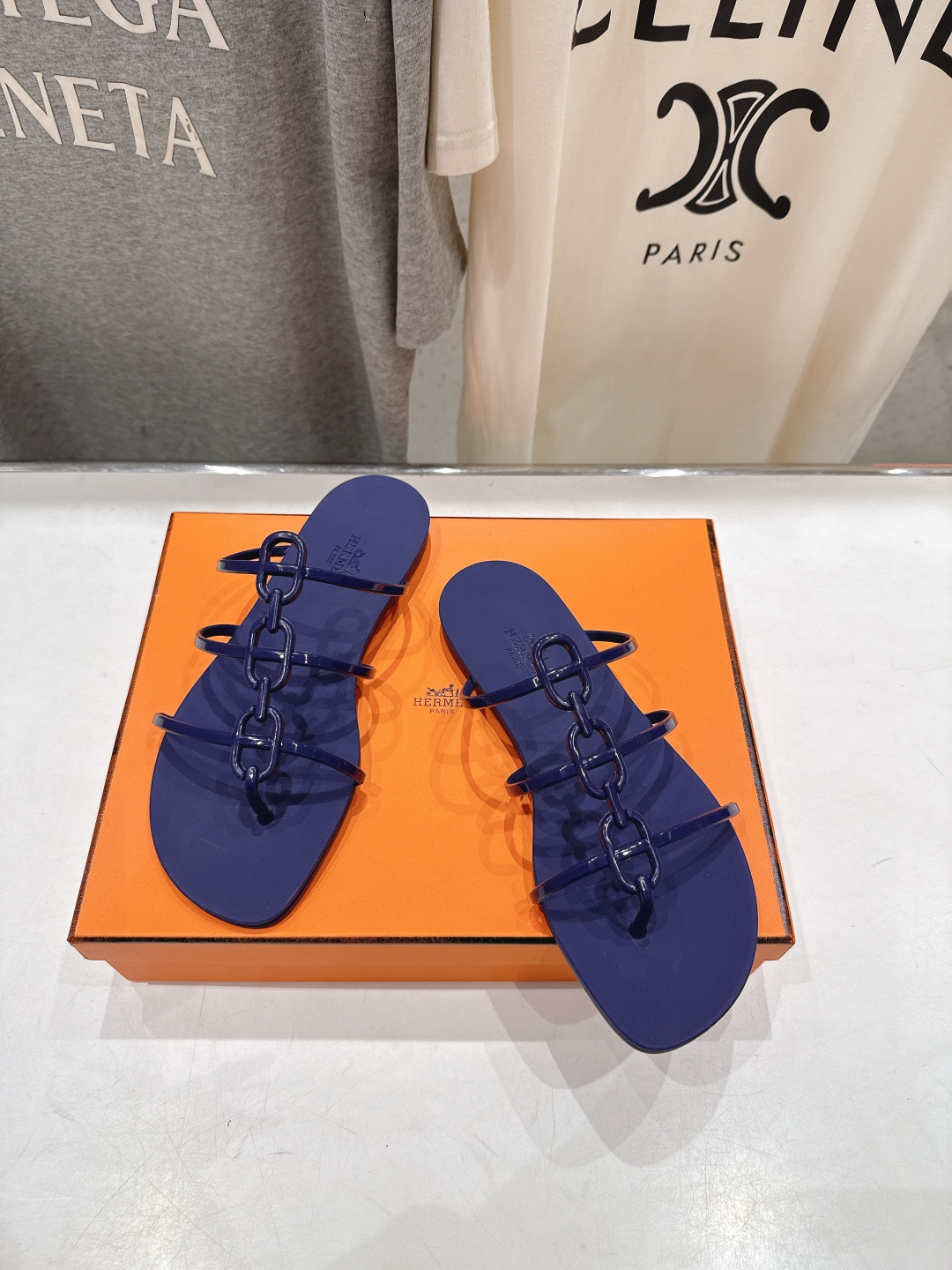 高版本出厂 Hermes/爱马仕F036 H家2026ss夏季新款 Extra度假风平底夹脚沙滩女拖鞋H