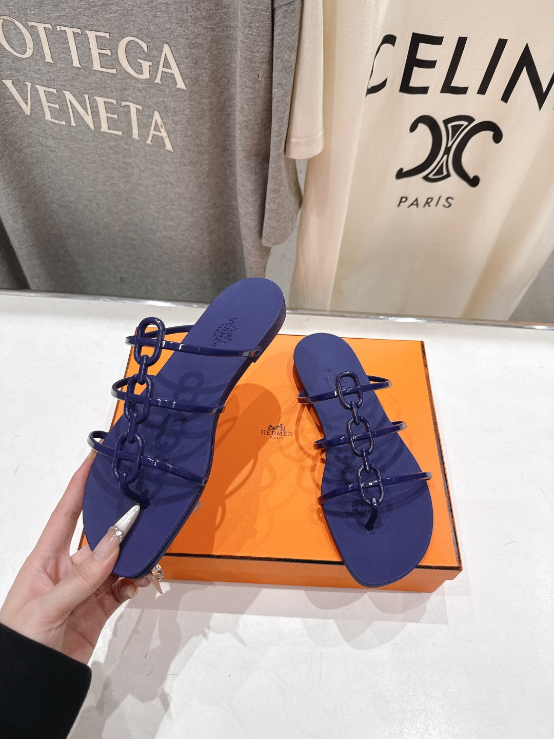 高版本出厂 Hermes/爱马仕F036 H家2026ss夏季新款 Extra度假风平底夹脚沙滩女拖鞋H