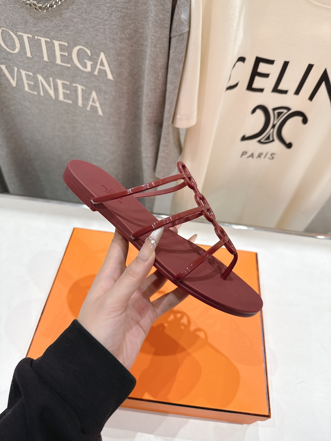 高版本出厂 Hermes/爱马仕F036 H家2026ss夏季新款 Extra度假风平底夹脚沙滩女拖鞋H