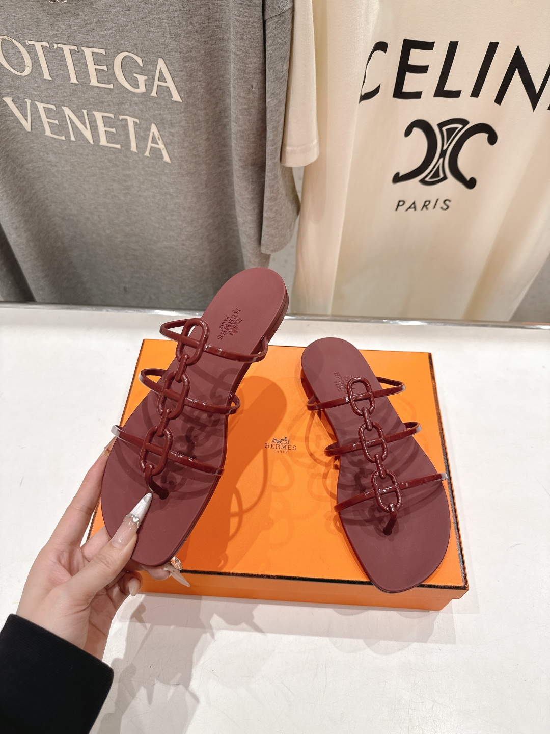 高版本出厂 Hermes/爱马仕F036 H家2026ss夏季新款 Extra度假风平底夹脚沙滩女拖鞋H