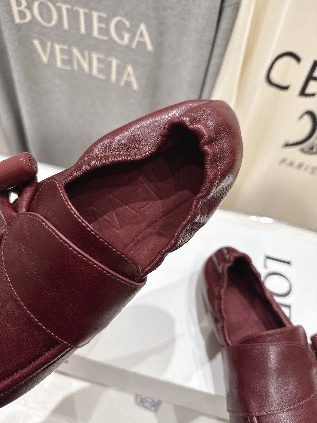 高版本出厂 LOEWE/罗意威F027 26ss春夏新款平底复古乐福鞋一脚蹬懒人鞋休闲鞋原版购入，细节把