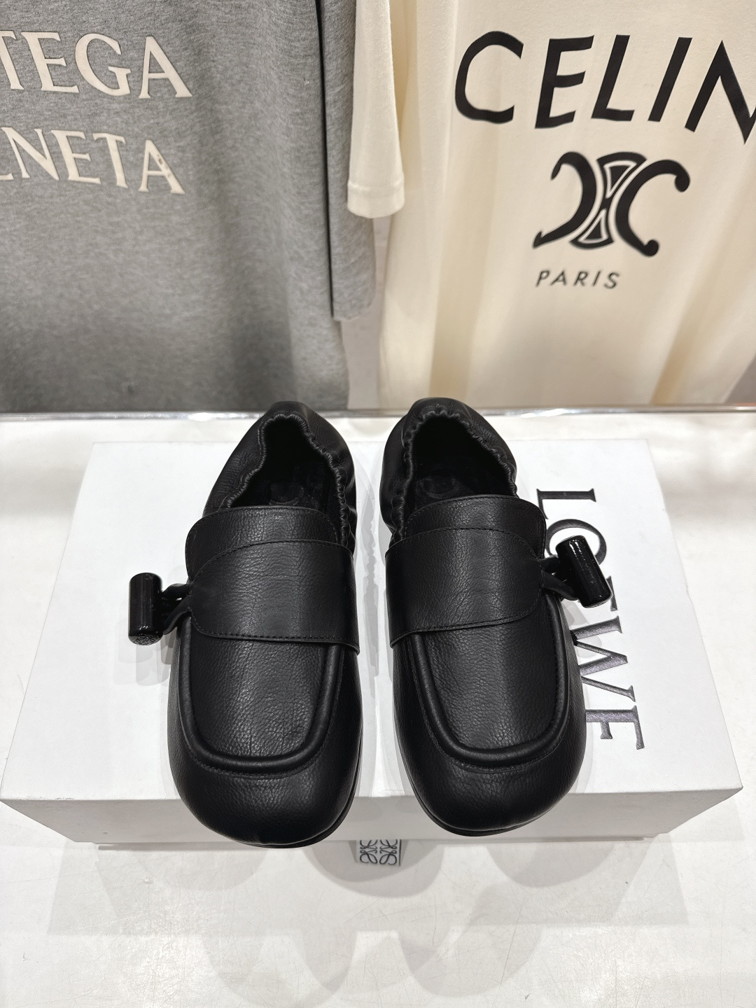 高版本出厂 LOEWE/罗意威F027 26ss春夏新款平底复古乐福鞋一脚蹬懒人鞋休闲鞋原版购入，细节把