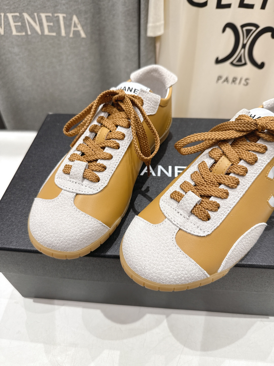 高版本出厂 Chanel*香奈儿 小香F015 2026ss早春新款平底系带熊猫鞋休闲运动鞋饼干鞋阿甘鞋