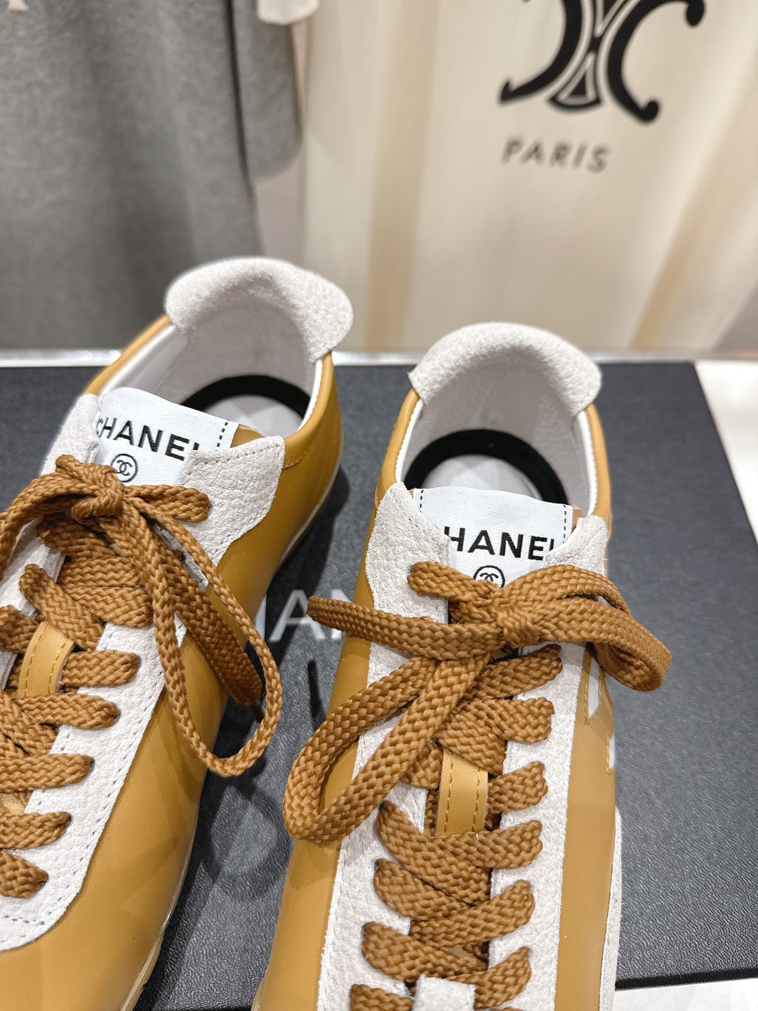 高版本出厂 Chanel*香奈儿 小香F015 2026ss早春新款平底系带熊猫鞋休闲运动鞋饼干鞋阿甘鞋