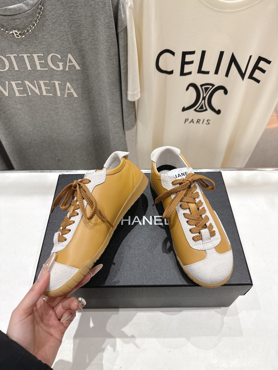 高版本出厂 Chanel*香奈儿 小香F015 2026ss早春新款平底系带熊猫鞋休闲运动鞋饼干鞋阿甘鞋