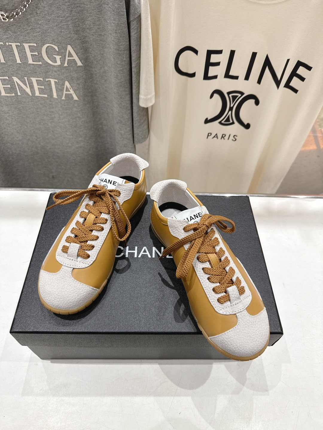 高版本出厂 Chanel*香奈儿 小香F015 2026ss早春新款平底系带熊猫鞋休闲运动鞋饼干鞋阿甘鞋