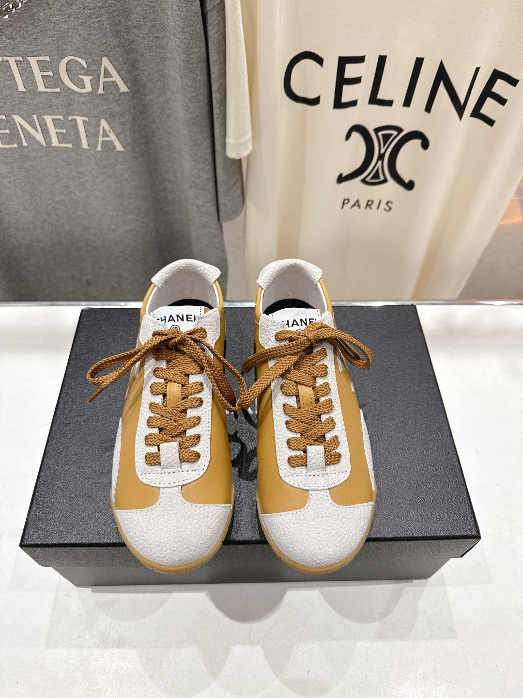 高版本出厂 Chanel*香奈儿 小香F015 2026ss早春新款平底系带熊猫鞋休闲运动鞋饼干鞋阿甘鞋