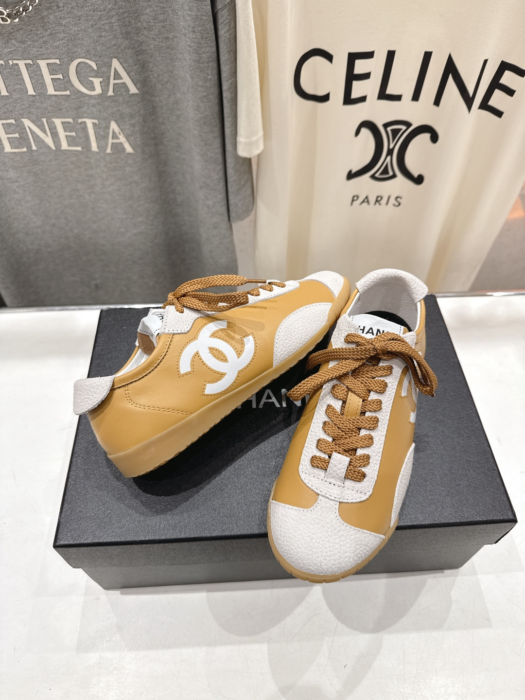 高版本出厂 Chanel*香奈儿 小香F015 2026ss早春新款平底系带熊猫鞋休闲运动鞋饼干鞋阿甘鞋