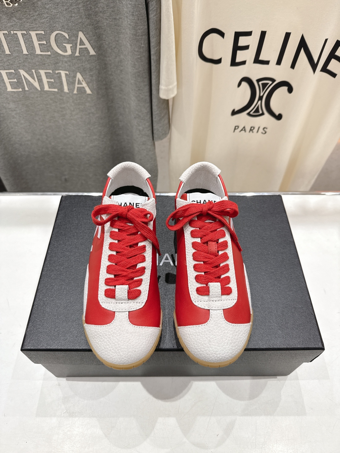 高版本出厂 Chanel*香奈儿 小香F015 2026ss早春新款平底系带熊猫鞋休闲运动鞋饼干鞋阿甘鞋