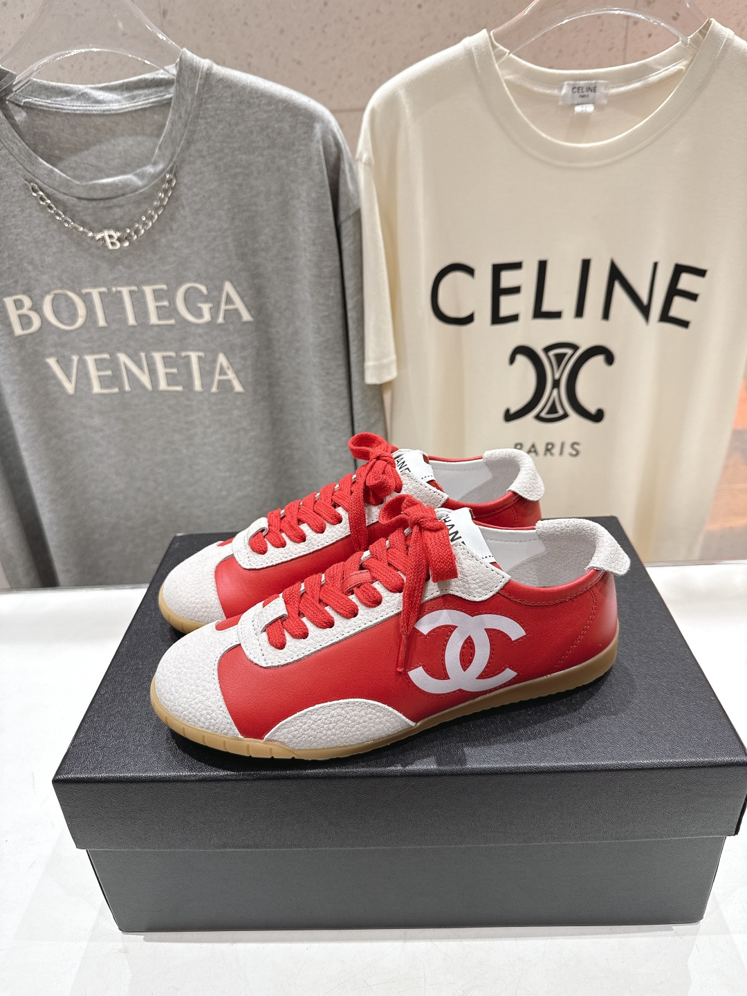 高版本出厂 Chanel*香奈儿 小香F015 2026ss早春新款平底系带熊猫鞋休闲运动鞋饼干鞋阿甘鞋