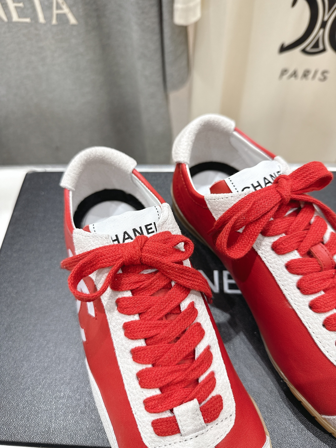 高版本出厂 Chanel*香奈儿 小香F015 2026ss早春新款平底系带熊猫鞋休闲运动鞋饼干鞋阿甘鞋