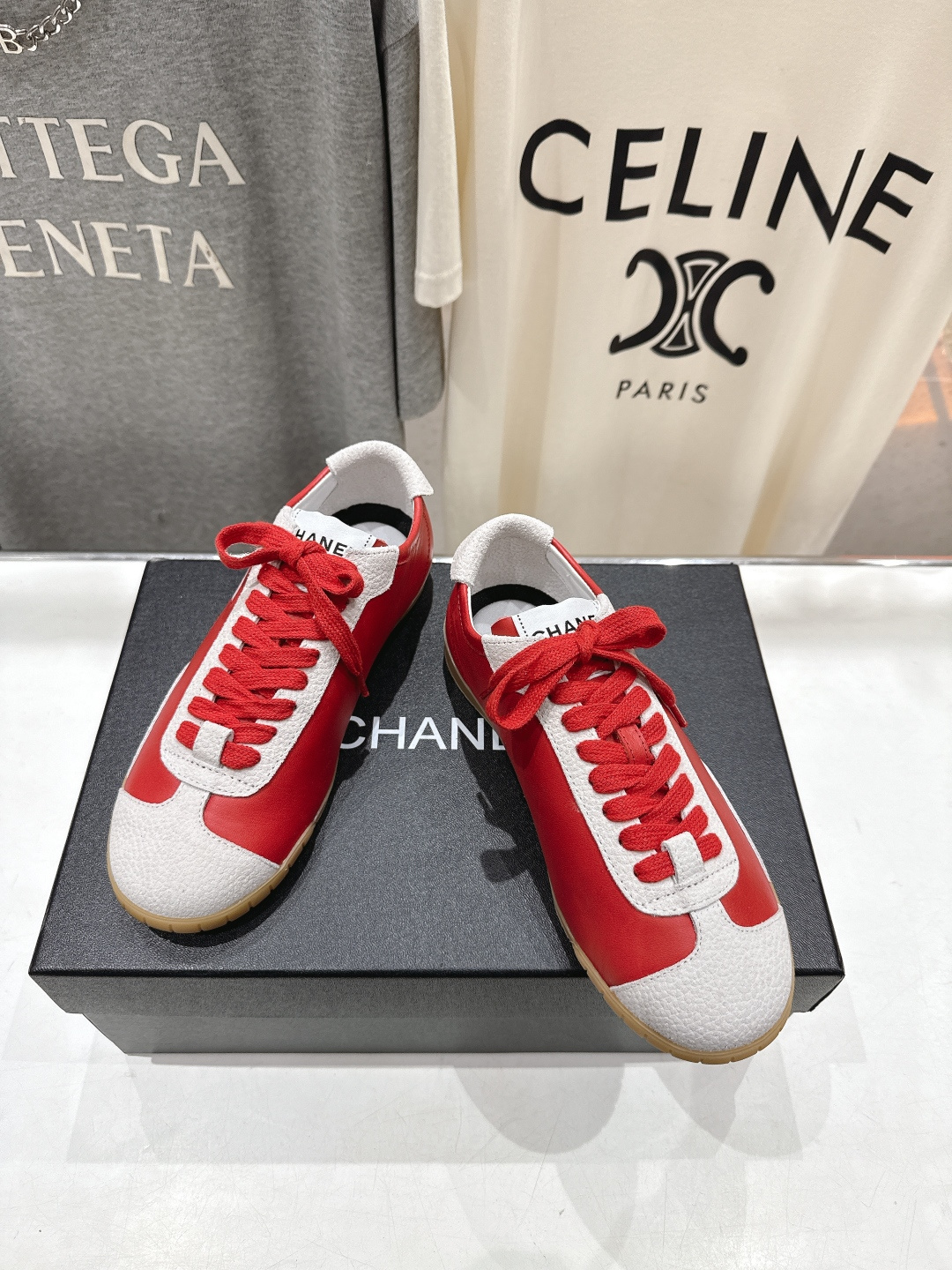 高版本出厂 Chanel*香奈儿 小香F015 2026ss早春新款平底系带熊猫鞋休闲运动鞋饼干鞋阿甘鞋