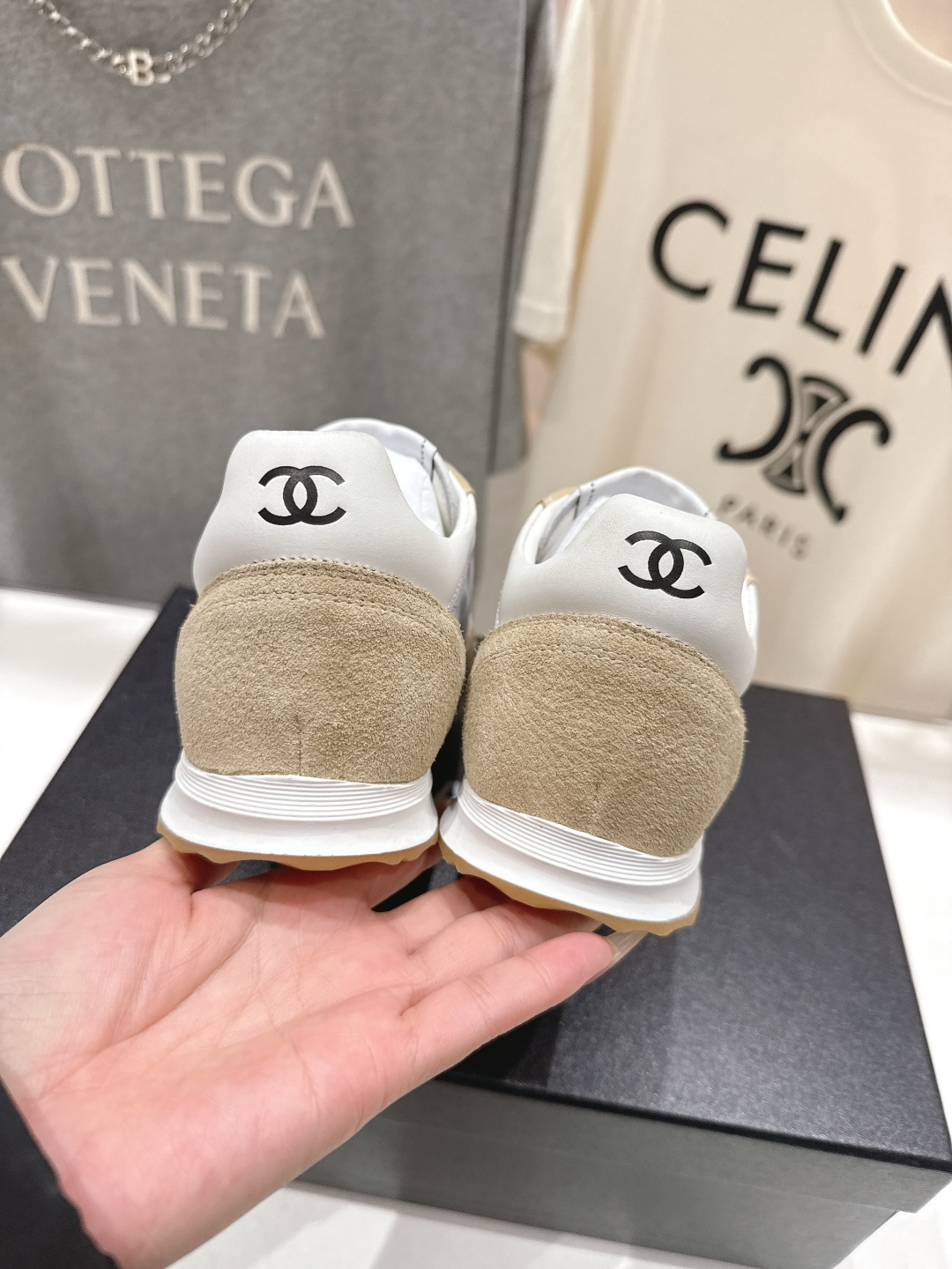 高版本出厂 Chanel*香奈儿 小香F027 2026ss早春新款平底系带熊猫鞋休闲运动鞋饼干鞋阿甘鞋