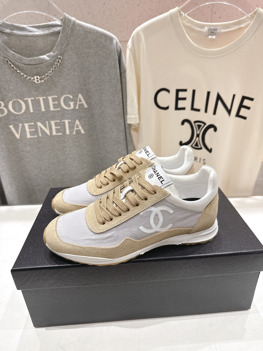 高版本出厂 Chanel*香奈儿 小香F027 2026ss早春新款平底系带熊猫鞋休闲运动鞋饼干鞋阿甘鞋