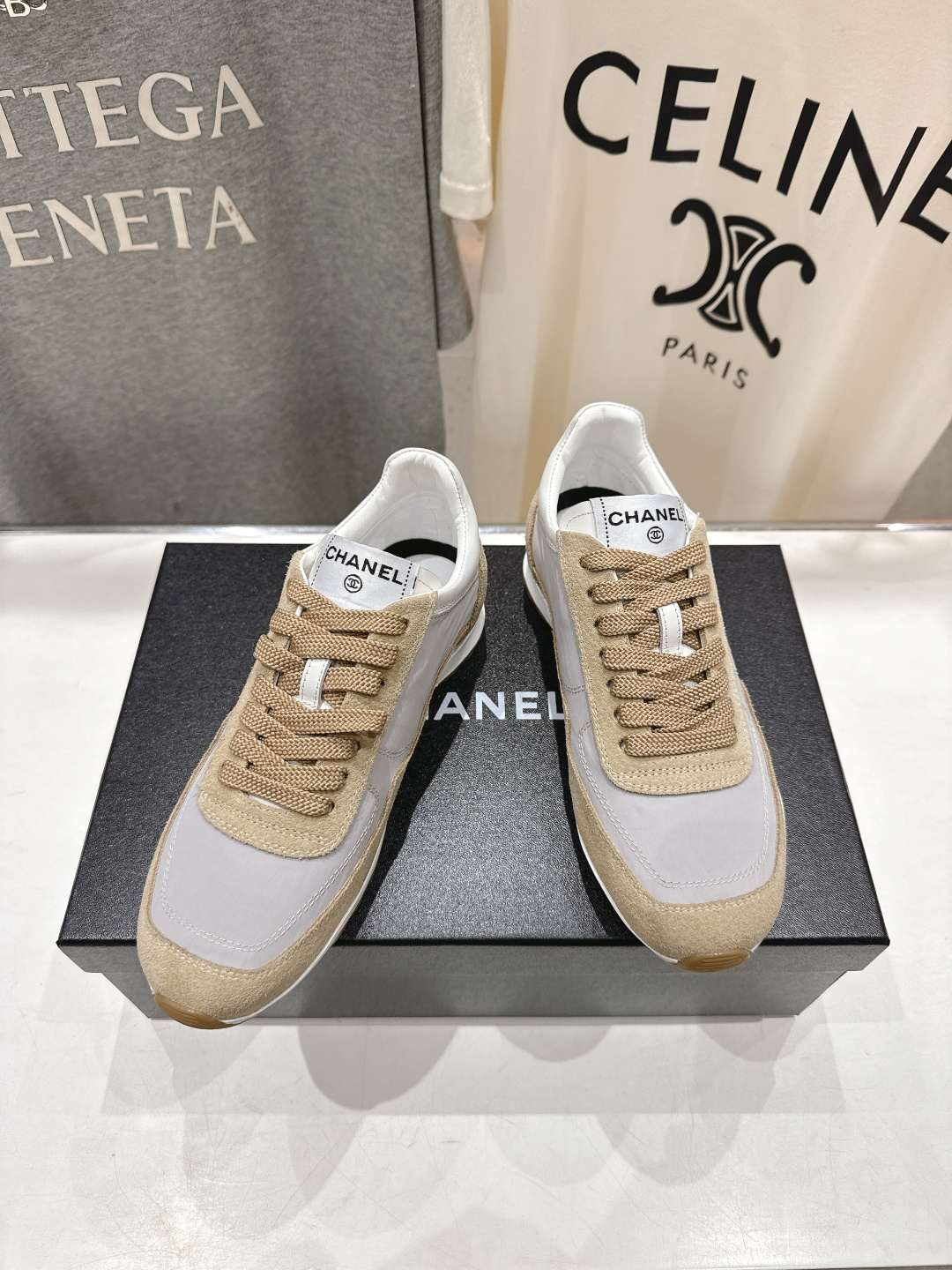 高版本出厂 Chanel*香奈儿 小香F027 2026ss早春新款平底系带熊猫鞋休闲运动鞋饼干鞋阿甘鞋