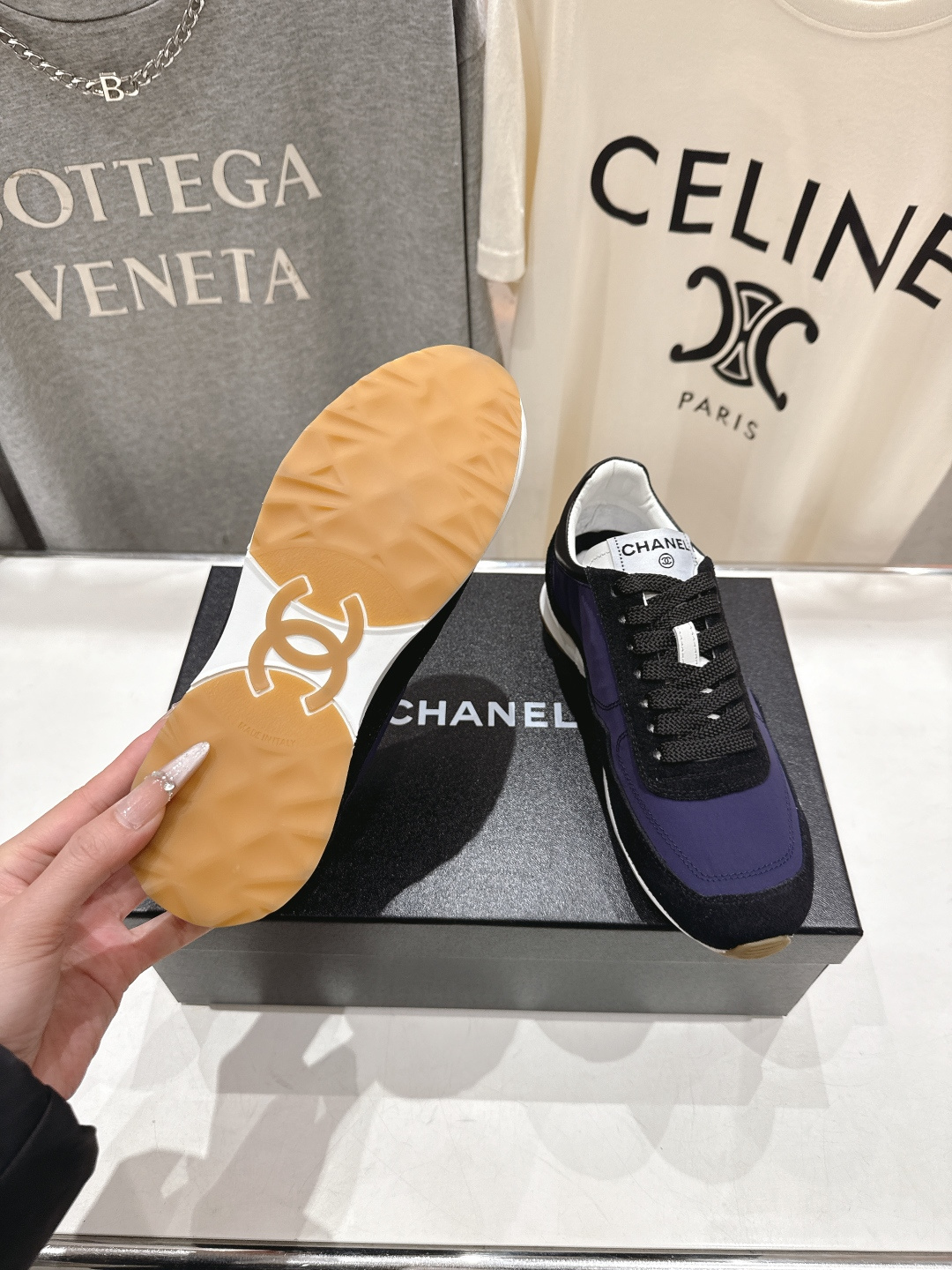 高版本出厂 Chanel*香奈儿 小香F027 2026ss早春新款平底系带熊猫鞋休闲运动鞋饼干鞋阿甘鞋