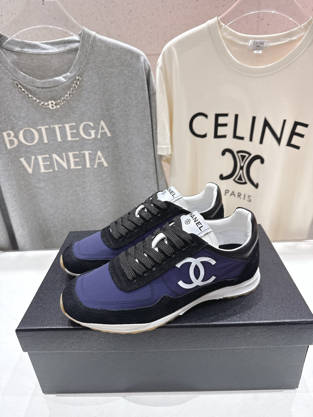 高版本出厂 Chanel*香奈儿 小香F027 2026ss早春新款平底系带熊猫鞋休闲运动鞋饼干鞋阿甘鞋