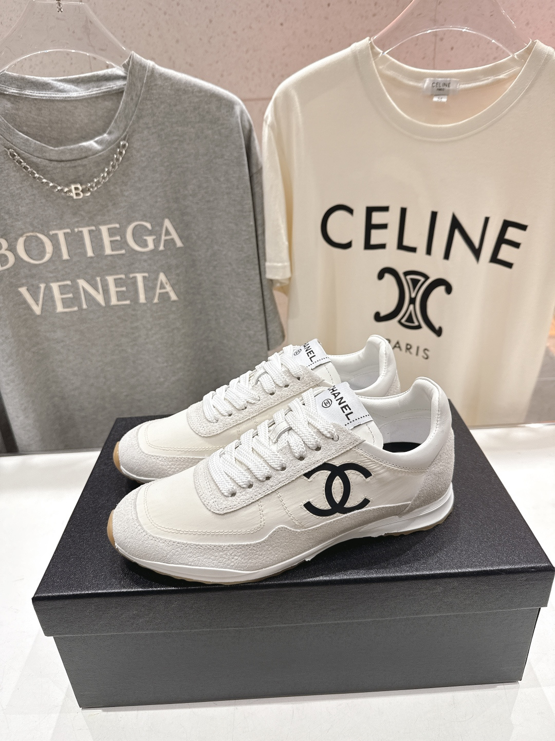 高版本出厂 Chanel*香奈儿 小香F027 2026ss早春新款平底系带熊猫鞋休闲运动鞋饼干鞋阿甘鞋