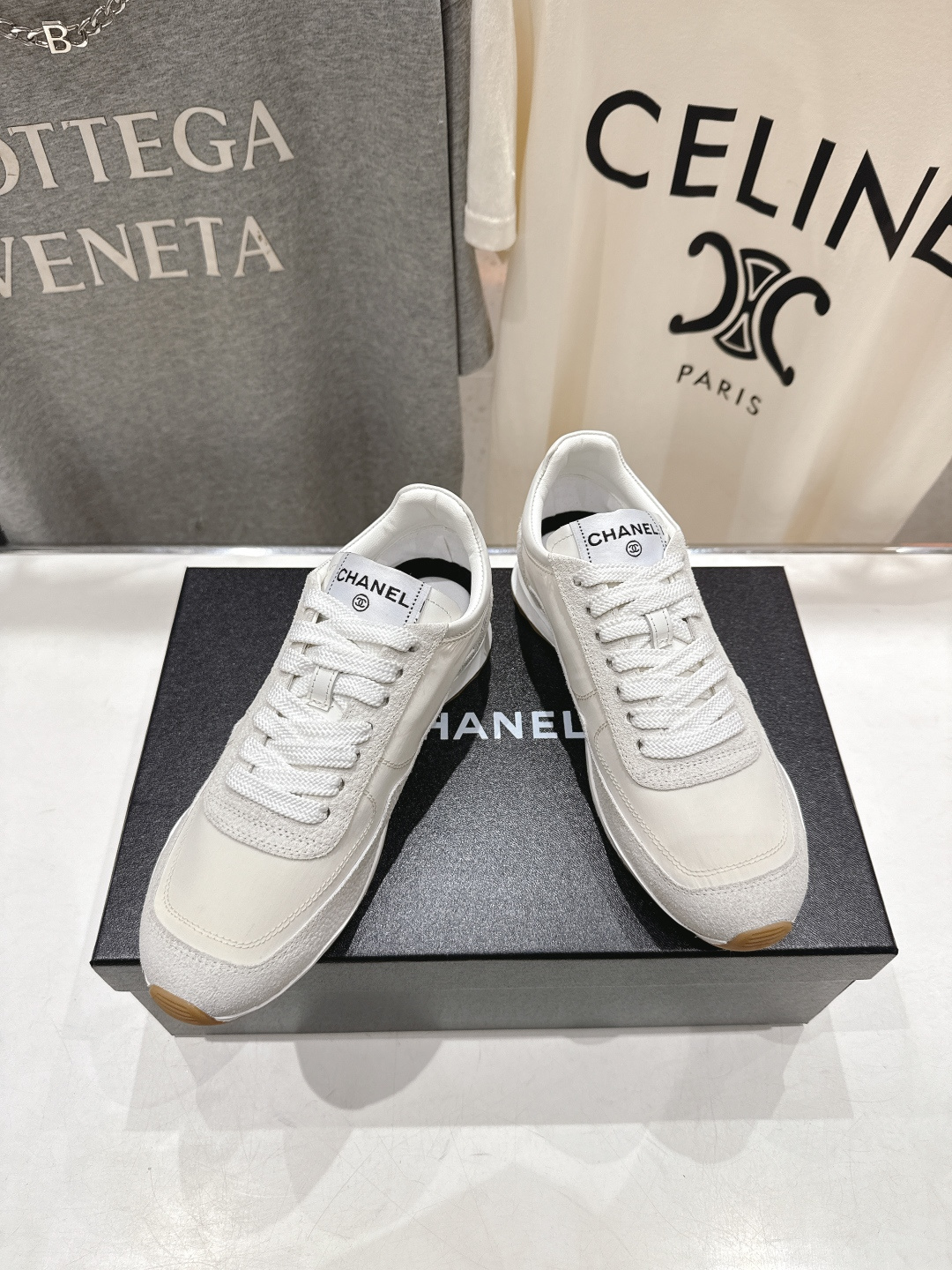 高版本出厂 Chanel*香奈儿 小香F027 2026ss早春新款平底系带熊猫鞋休闲运动鞋饼干鞋阿甘鞋