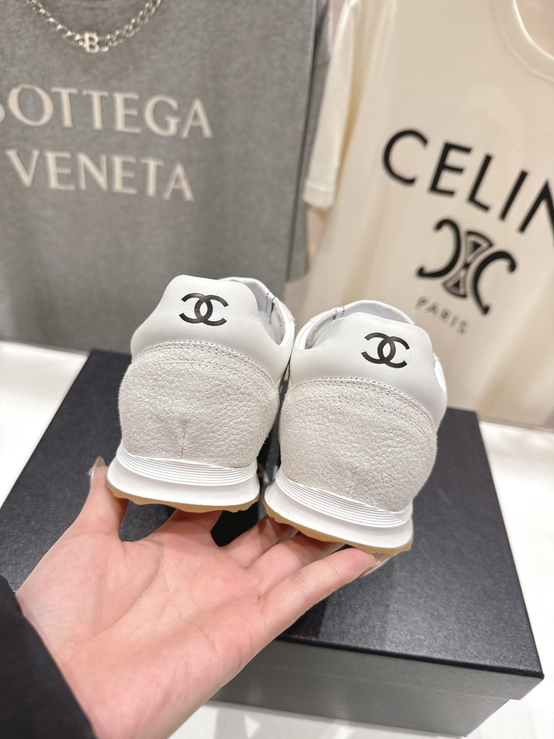 高版本出厂 Chanel*香奈儿 小香F027 2026ss早春新款平底系带熊猫鞋休闲运动鞋饼干鞋阿甘鞋