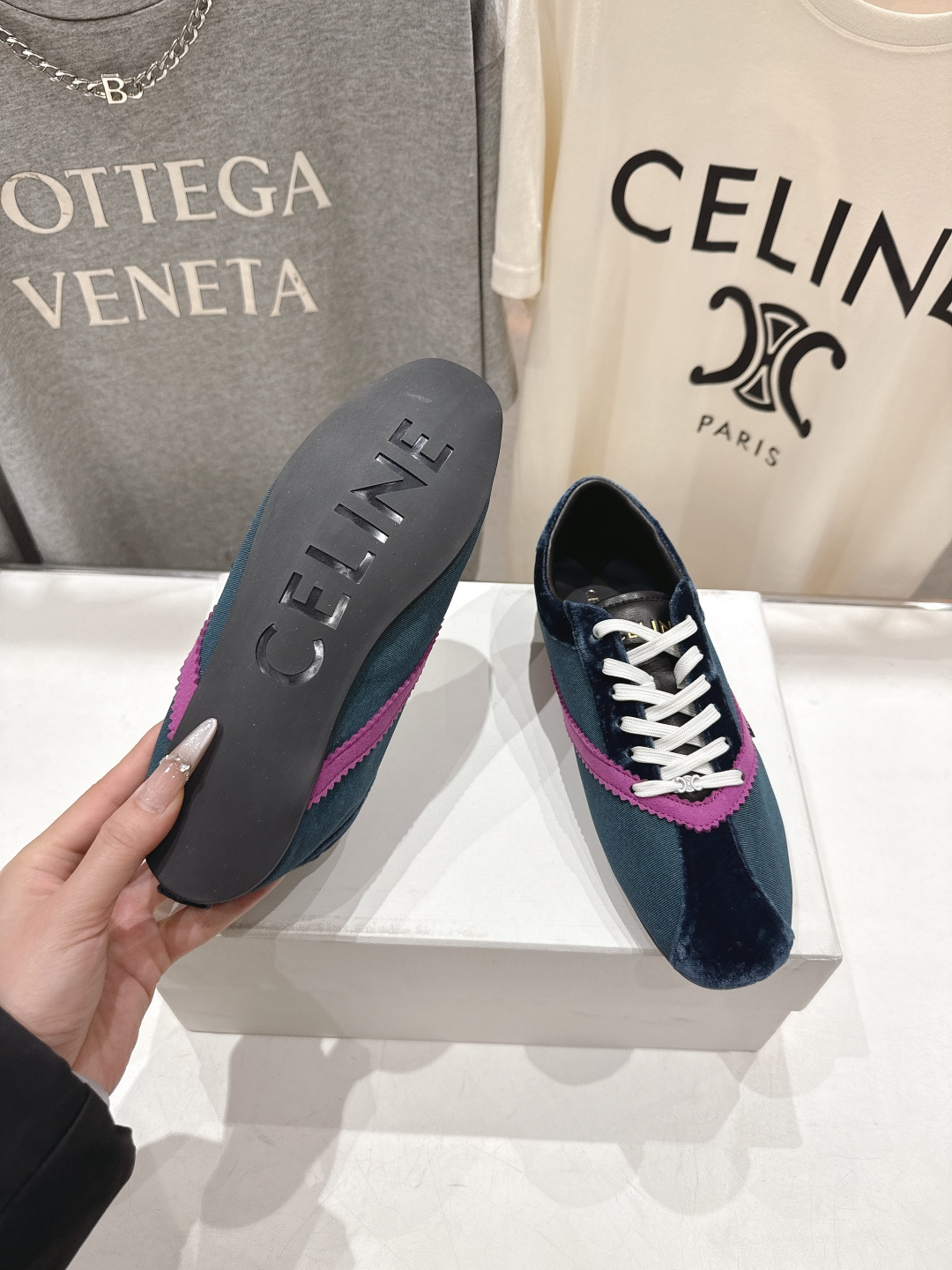 高版本出厂 Celine*思琳赛琳F035 2026ss新款系带休闲鞋德训鞋阿甘鞋小红书种草款，简单利落