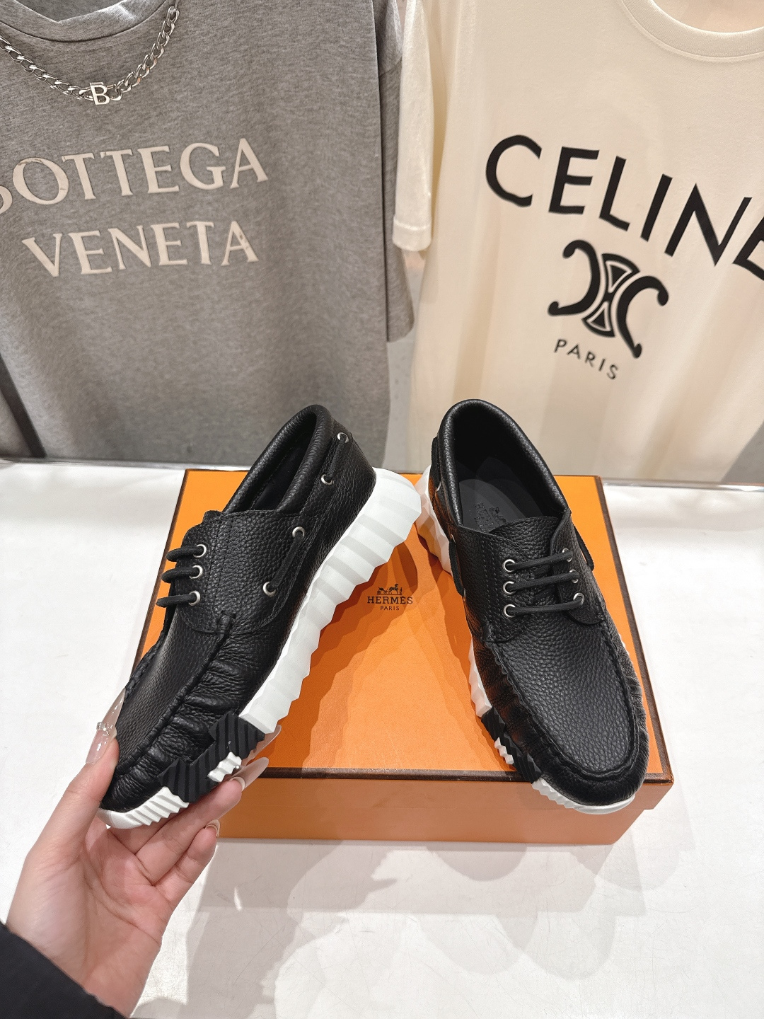 高版本出厂 男码+10 Hermes/爱马仕H家F056 26ss新款情侣运动休闲鞋跑步鞋～市场顶级版本