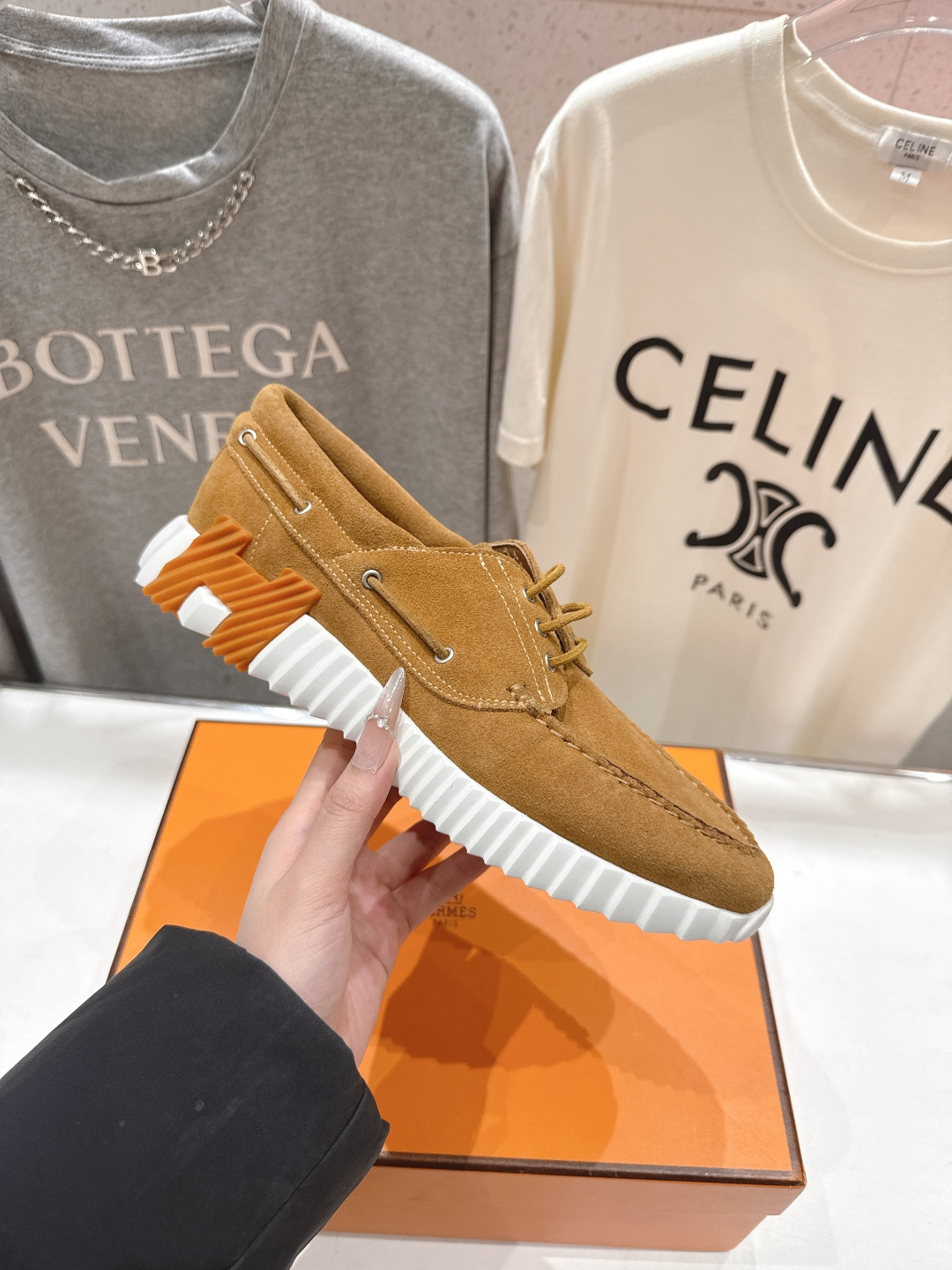 高版本出厂 男码+10 Hermes/爱马仕H家F056 26ss新款情侣运动休闲鞋跑步鞋～市场顶级版本