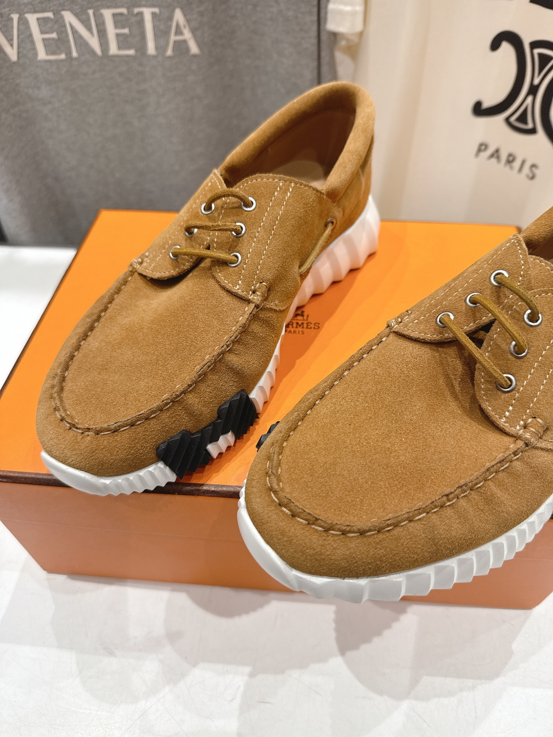 高版本出厂 男码+10 Hermes/爱马仕H家F056 26ss新款情侣运动休闲鞋跑步鞋～市场顶级版本