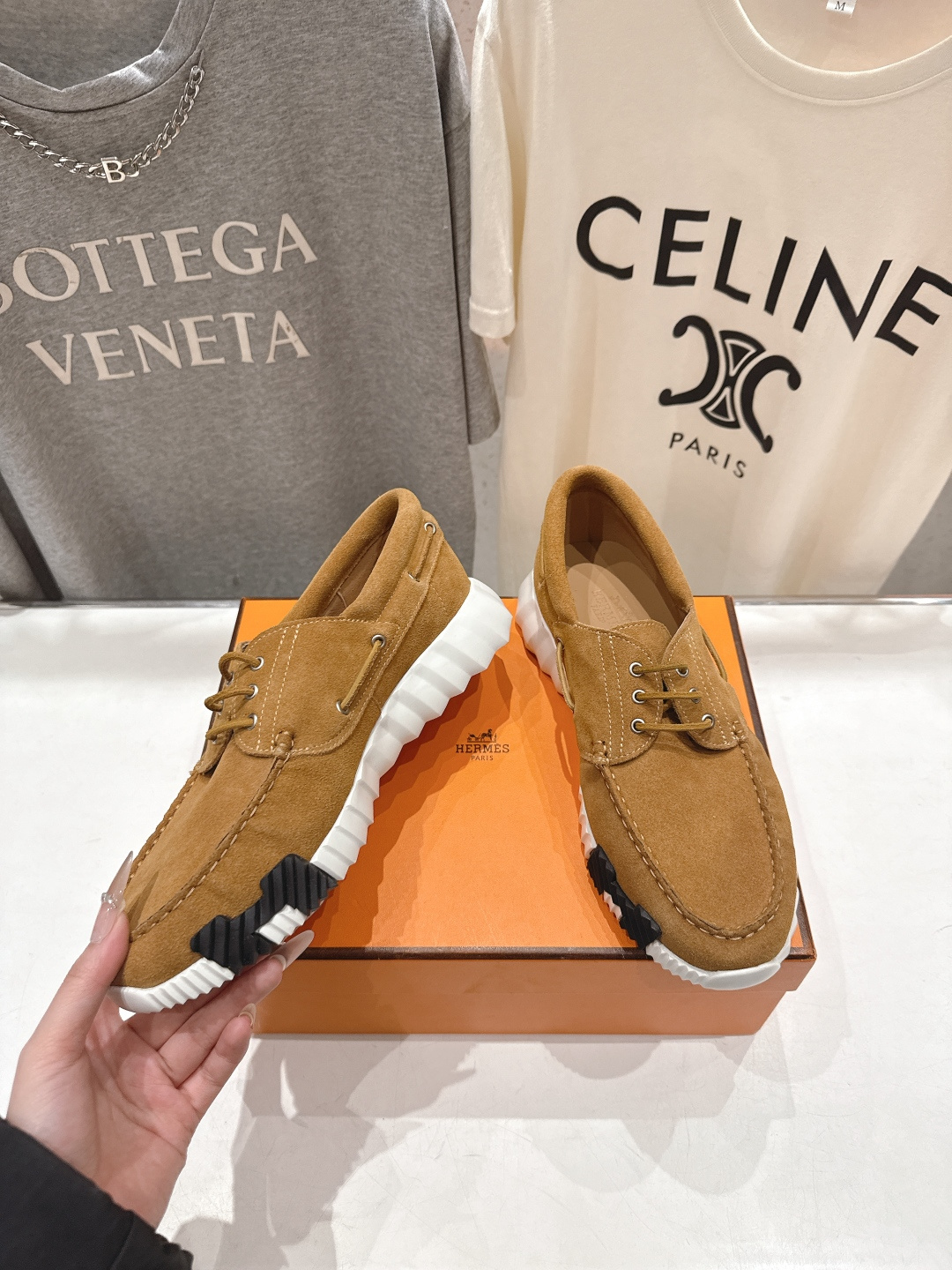 高版本出厂 男码+10 Hermes/爱马仕H家F056 26ss新款情侣运动休闲鞋跑步鞋～市场顶级版本