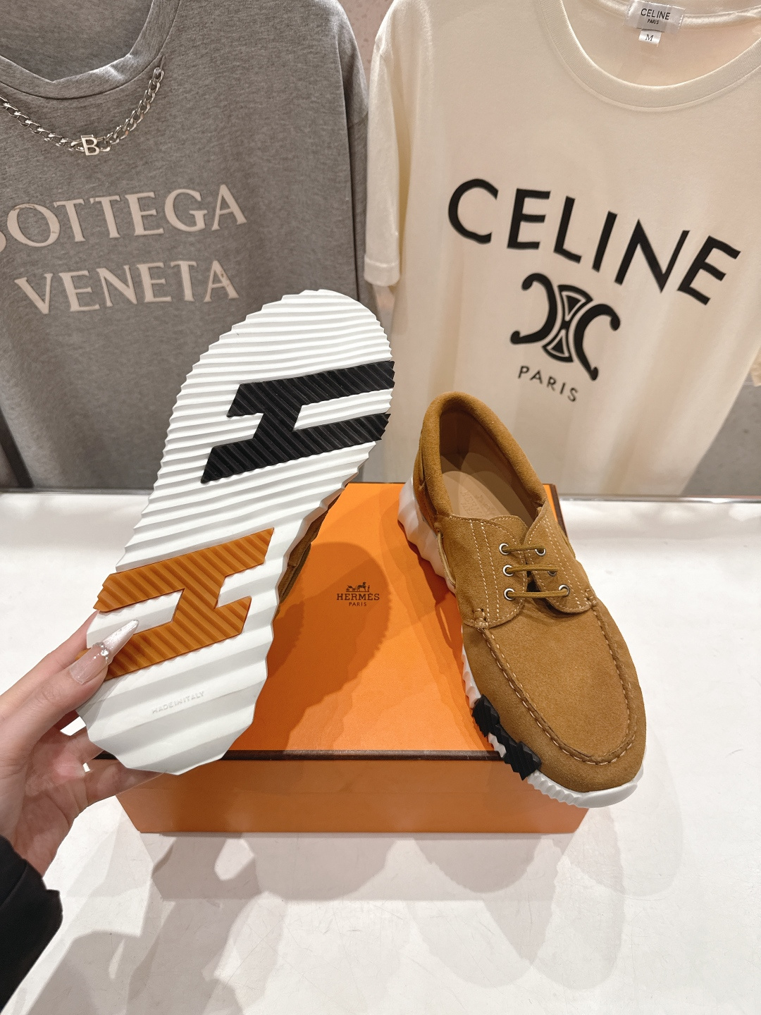 高版本出厂 男码+10 Hermes/爱马仕H家F056 26ss新款情侣运动休闲鞋跑步鞋～市场顶级版本