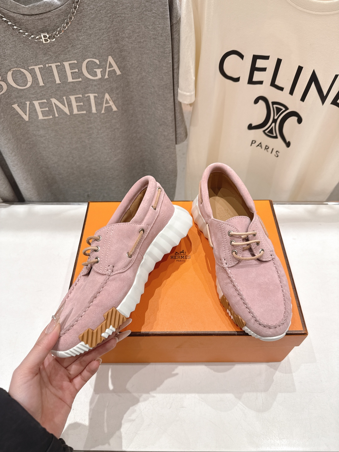 高版本出厂 男码+10 Hermes/爱马仕H家F056 26ss新款情侣运动休闲鞋跑步鞋～市场顶级版本