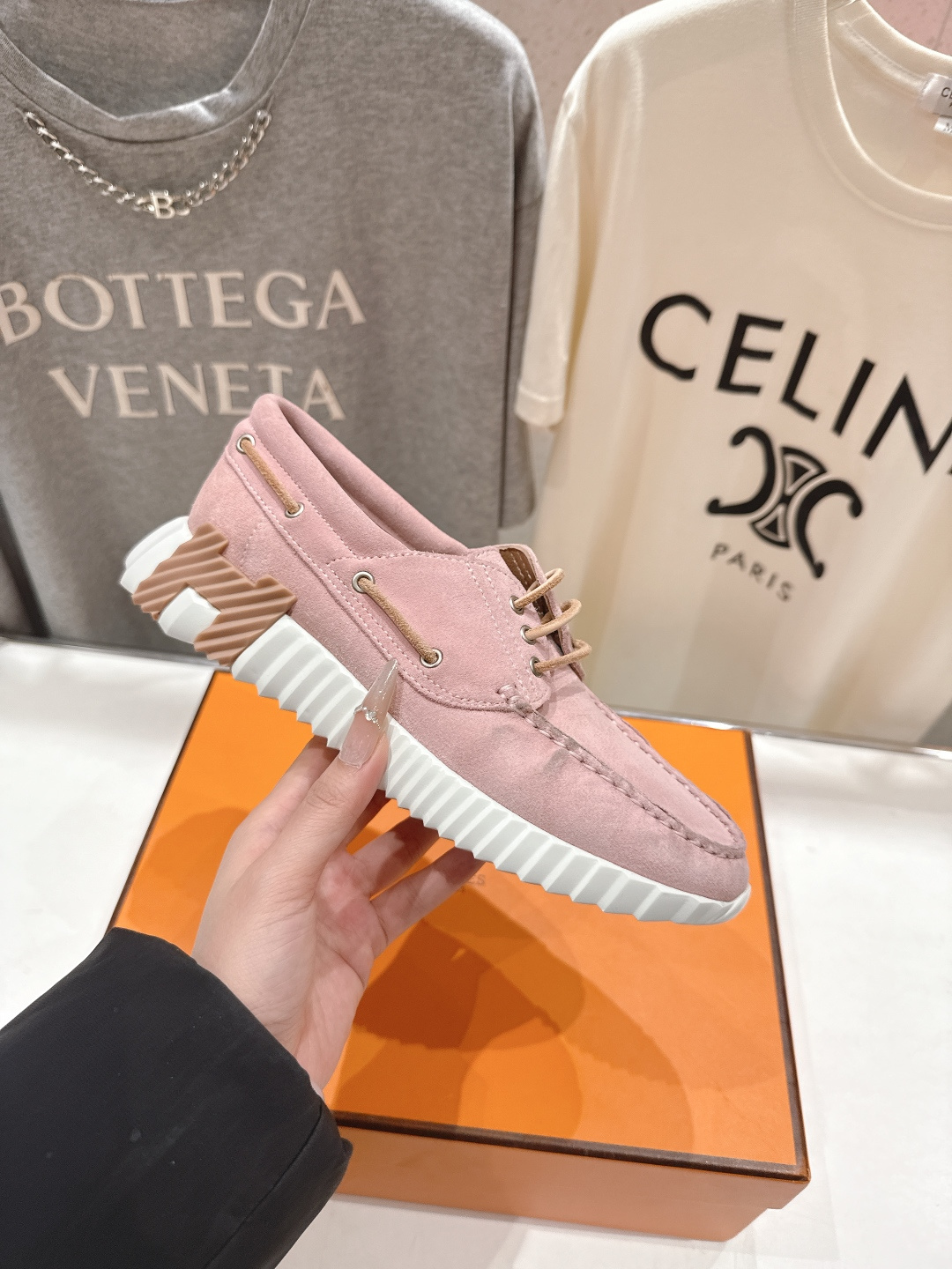 高版本出厂 男码+10 Hermes/爱马仕H家F056 26ss新款情侣运动休闲鞋跑步鞋～市场顶级版本