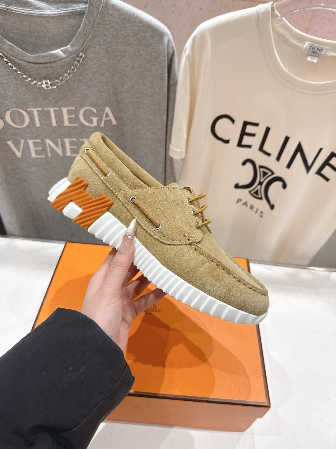 高版本出厂 男码+10 Hermes/爱马仕H家F056 26ss新款情侣运动休闲鞋跑步鞋～市场顶级版本