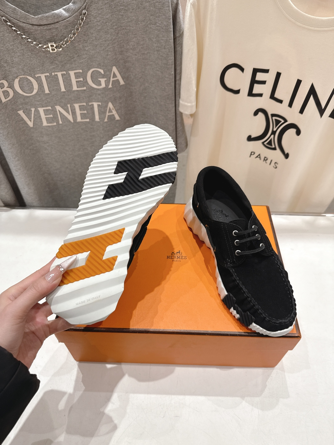 高版本出厂 男码+10 Hermes/爱马仕H家F056 26ss新款情侣运动休闲鞋跑步鞋～市场顶级版本