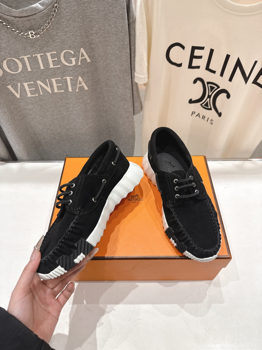 高版本出厂 男码+10 Hermes/爱马仕H家F056 26ss新款情侣运动休闲鞋跑步鞋～市场顶级版本