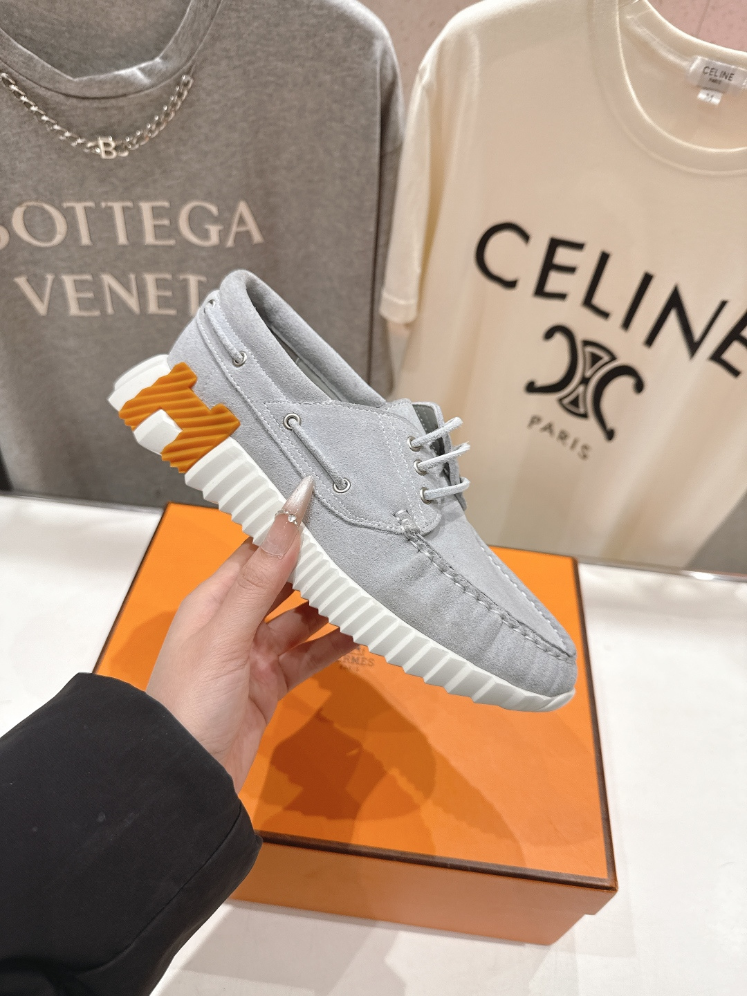 高版本出厂 男码+10 Hermes/爱马仕H家F056 26ss新款情侣运动休闲鞋跑步鞋～市场顶级版本