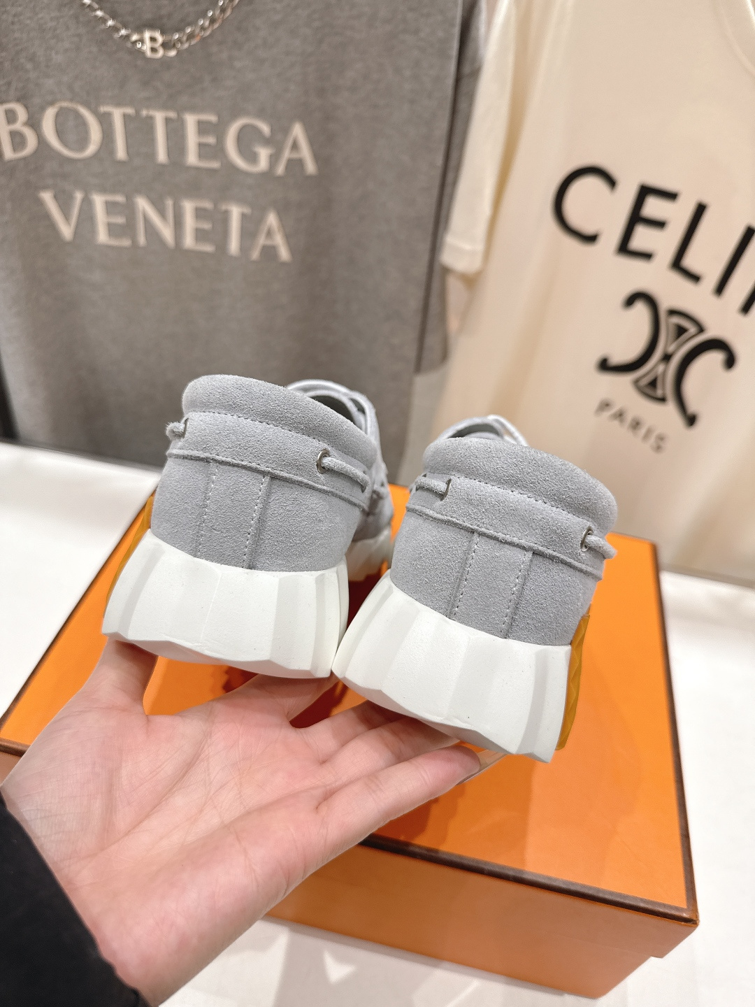 高版本出厂 男码+10 Hermes/爱马仕H家F056 26ss新款情侣运动休闲鞋跑步鞋～市场顶级版本