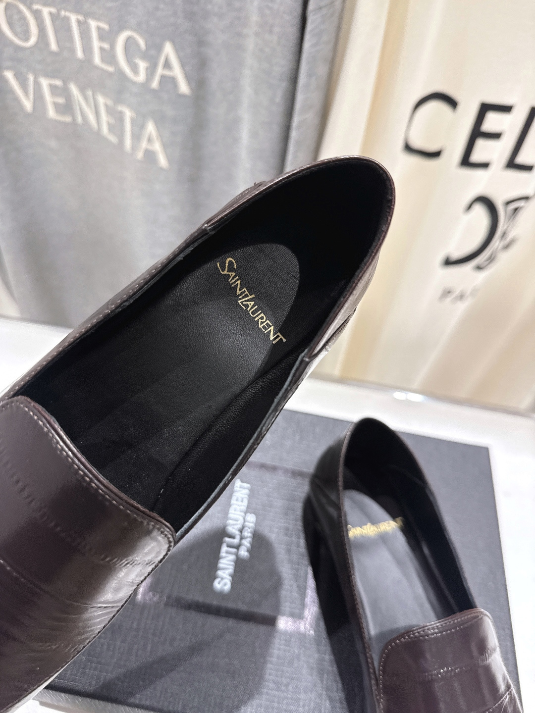 高版本出厂 SAINT LAURENT/圣罗兰YSL 26ss爆款平底玛丽珍踩跟一脚蹬乐福鞋，2026全