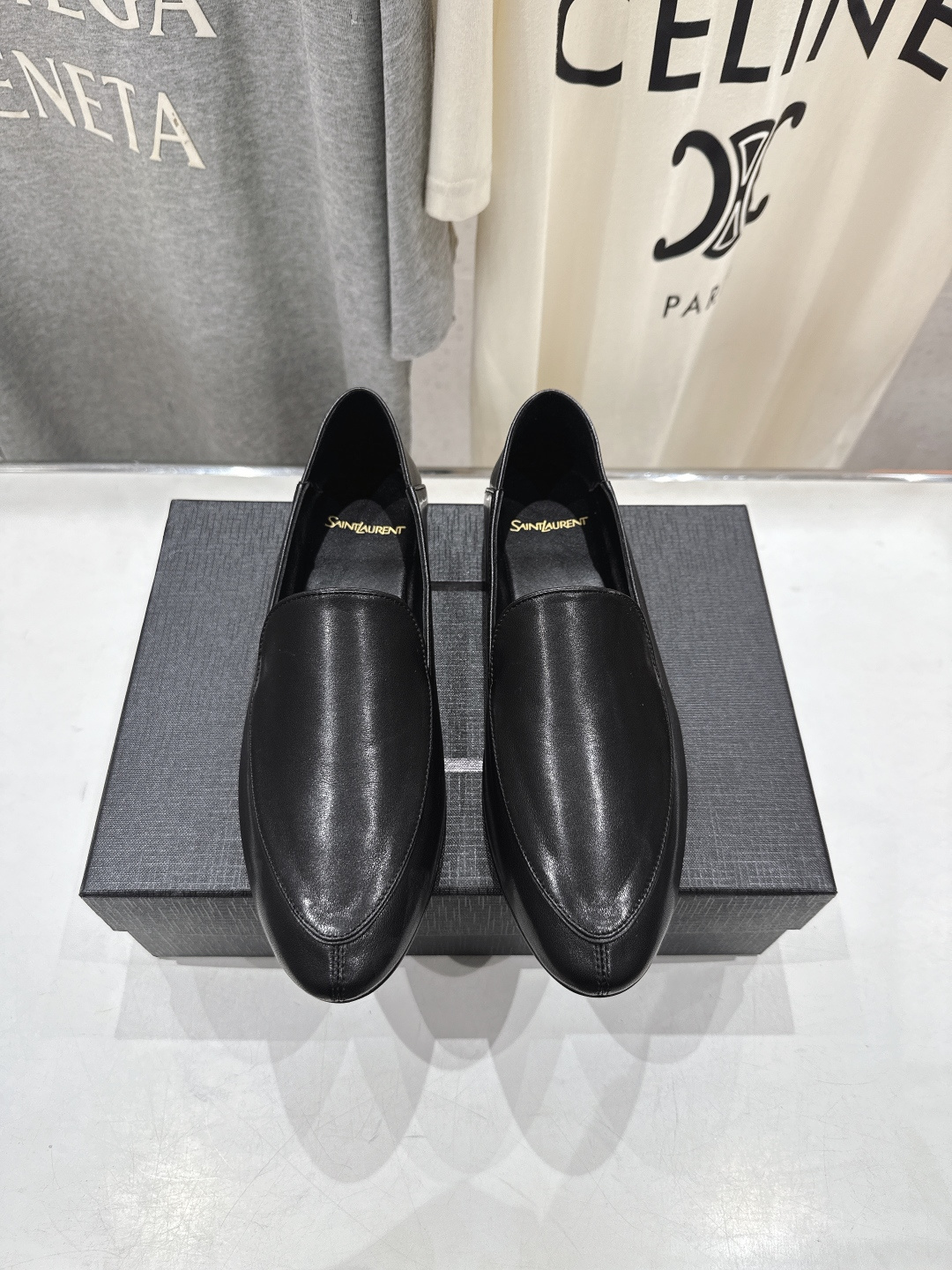 高版本出厂 SAINT LAURENT/圣罗兰YSL 26ss爆款平底玛丽珍踩跟一脚蹬乐福鞋，2026全