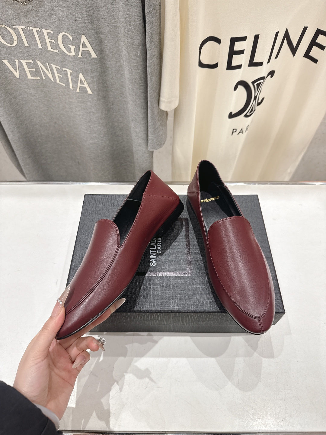 高版本出厂 SAINT LAURENT/圣罗兰YSL 26ss爆款平底玛丽珍踩跟一脚蹬乐福鞋，2026全