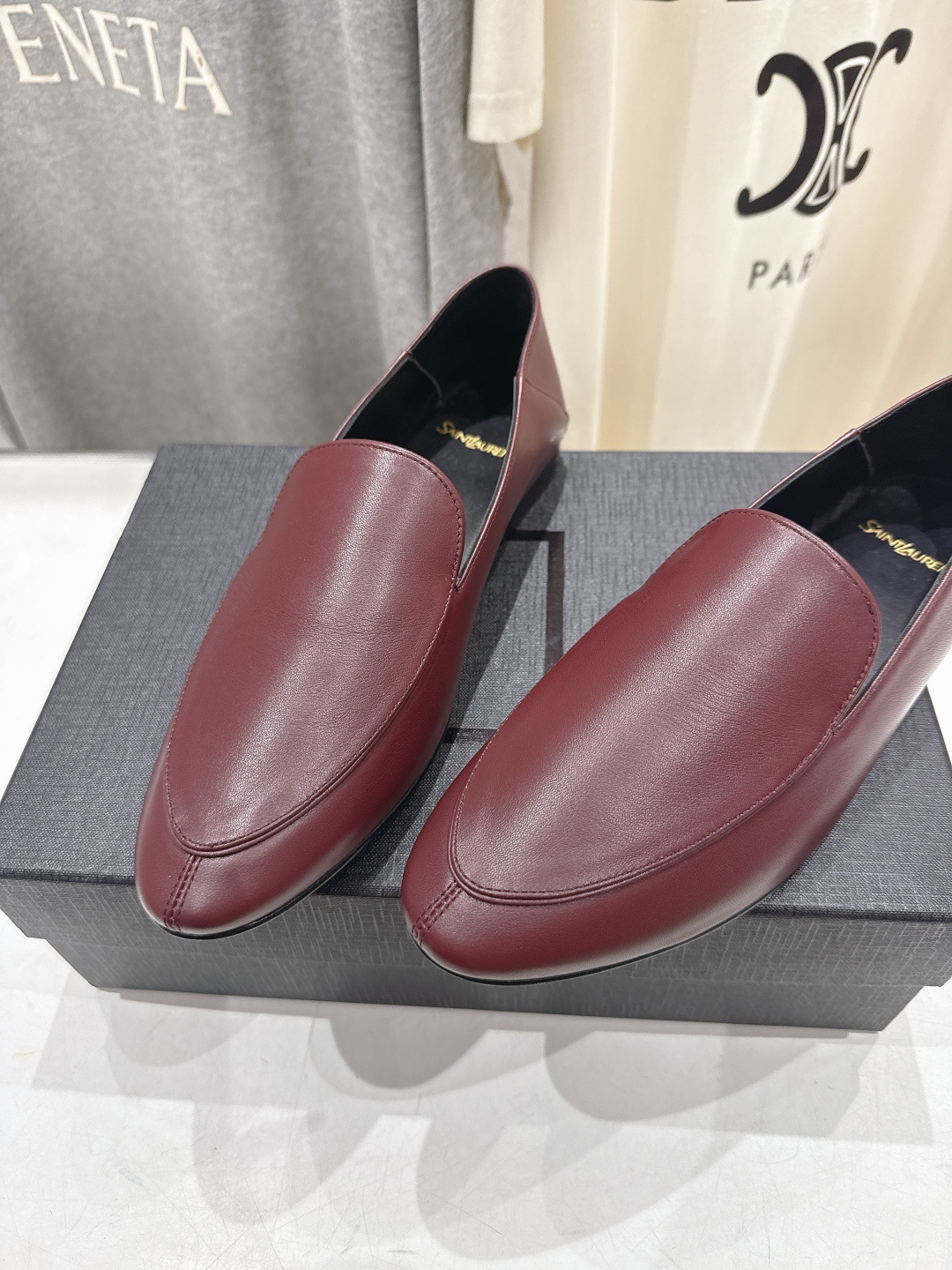 高版本出厂 SAINT LAURENT/圣罗兰YSL 26ss爆款平底玛丽珍踩跟一脚蹬乐福鞋，2026全