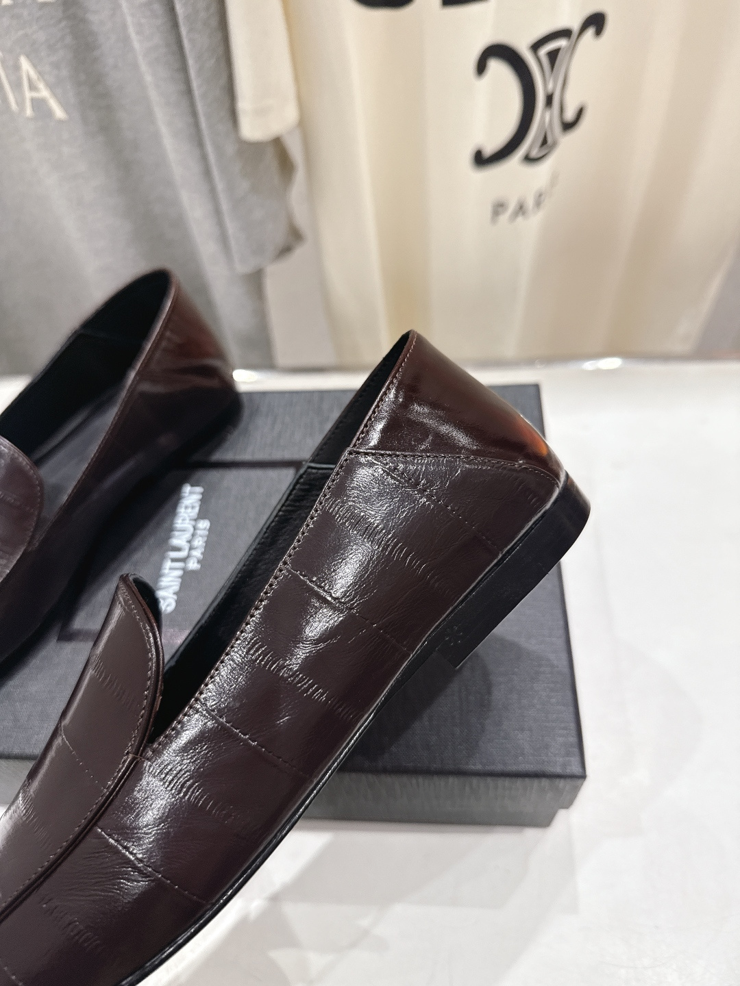 高版本出厂 SAINT LAURENT/圣罗兰YSL 26ss爆款平底玛丽珍踩跟一脚蹬乐福鞋，2026全