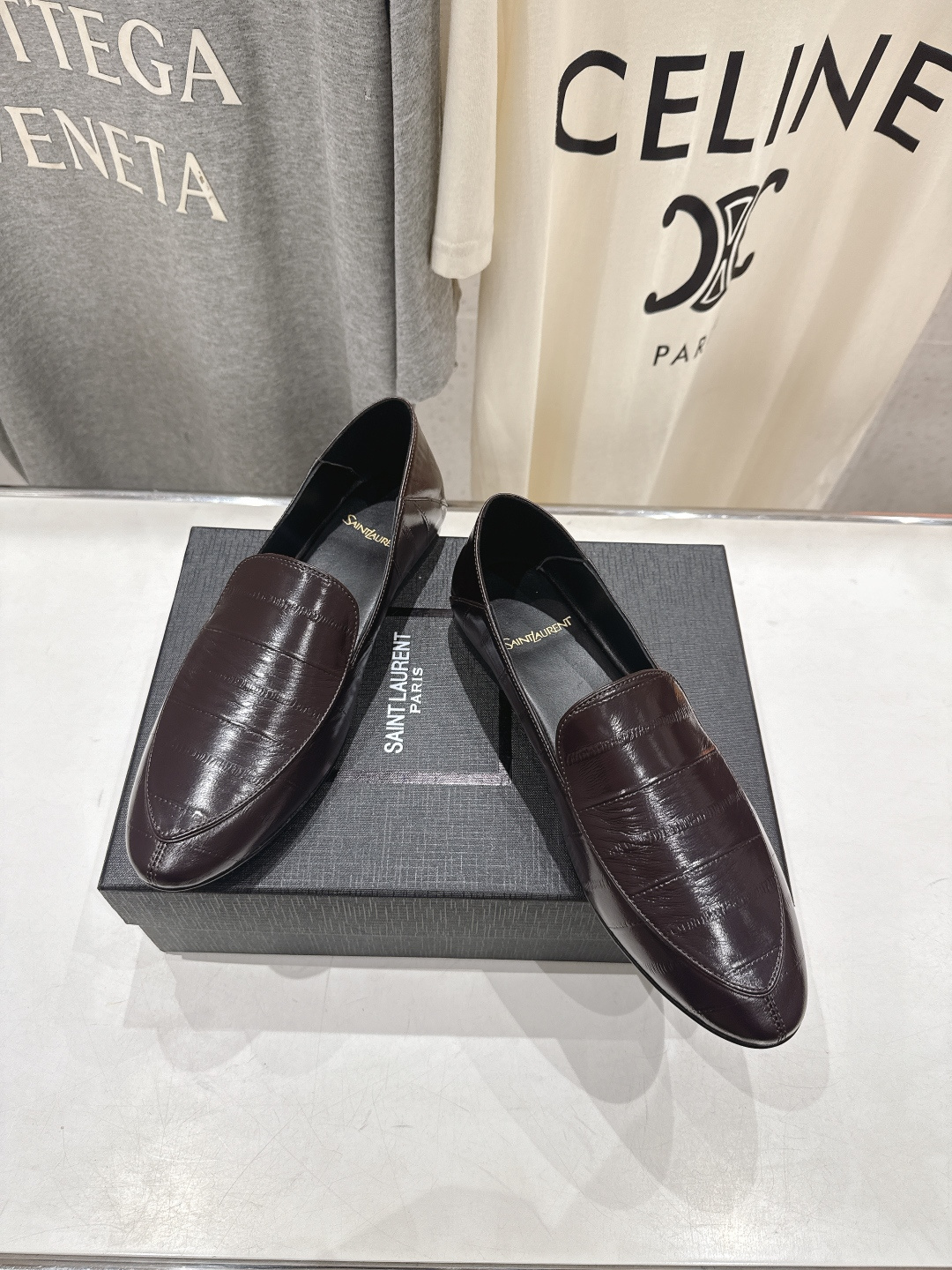 高版本出厂 SAINT LAURENT/圣罗兰YSL 26ss爆款平底玛丽珍踩跟一脚蹬乐福鞋，2026全