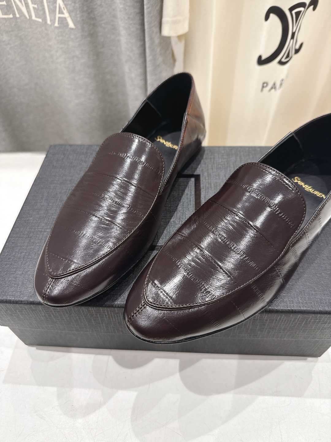 高版本出厂 SAINT LAURENT/圣罗兰YSL 26ss爆款平底玛丽珍踩跟一脚蹬乐福鞋，2026全