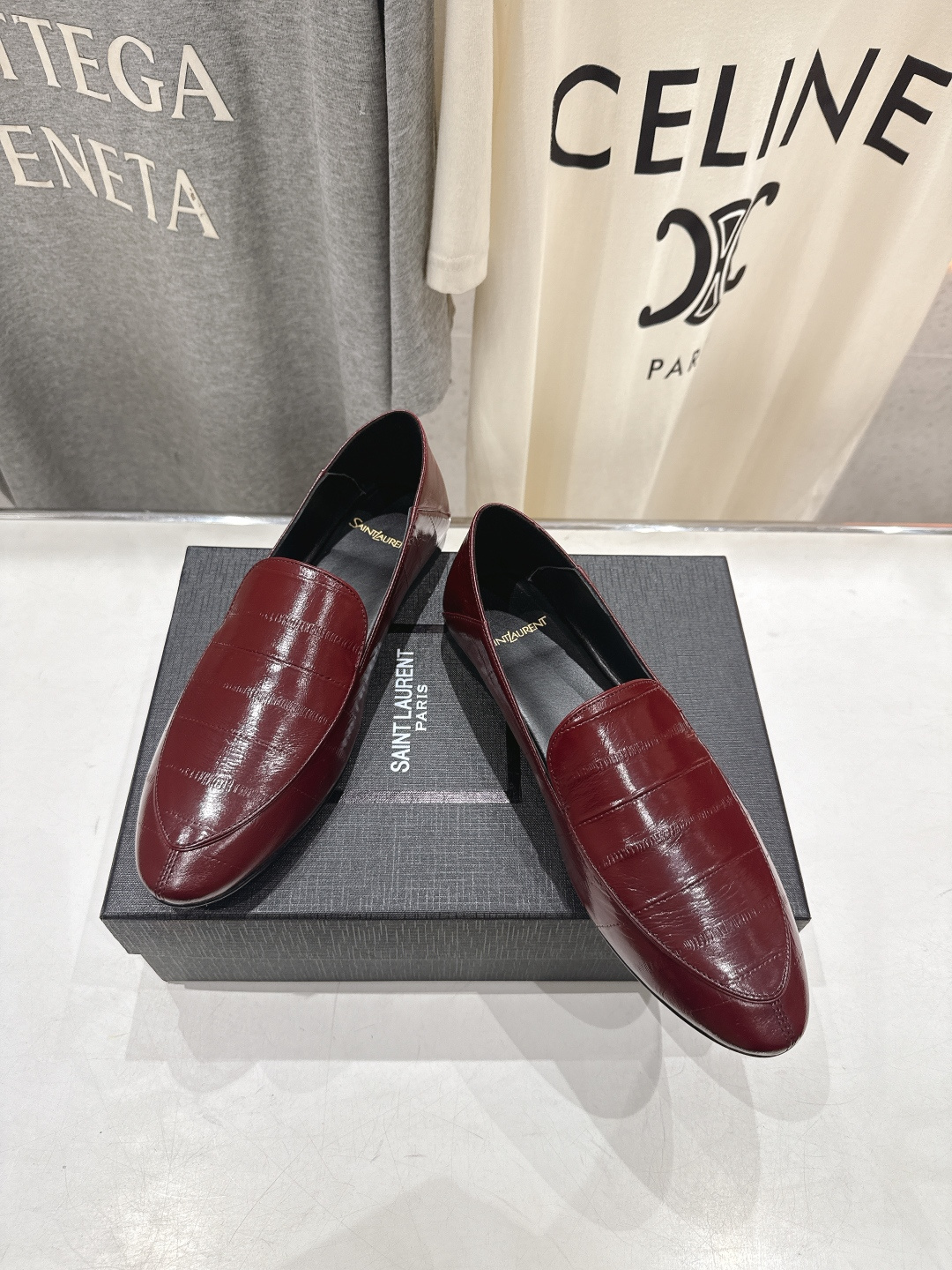 高版本出厂 SAINT LAURENT/圣罗兰YSL 26ss爆款平底玛丽珍踩跟一脚蹬乐福鞋，2026全