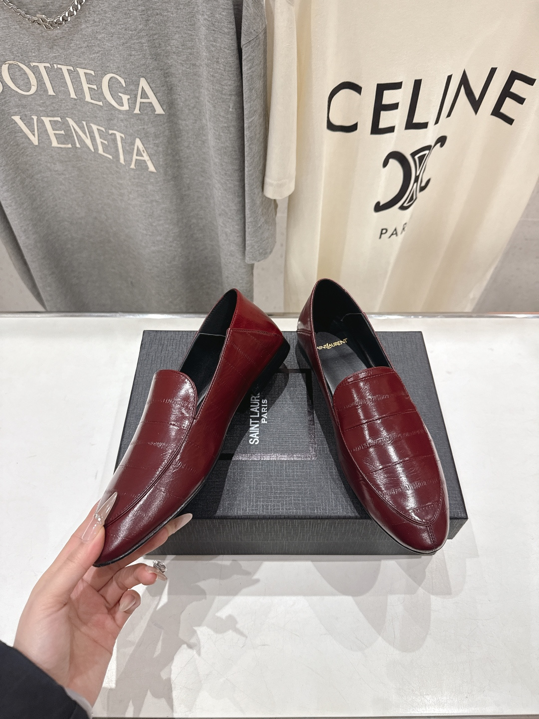 高版本出厂 SAINT LAURENT/圣罗兰YSL 26ss爆款平底玛丽珍踩跟一脚蹬乐福鞋，2026全