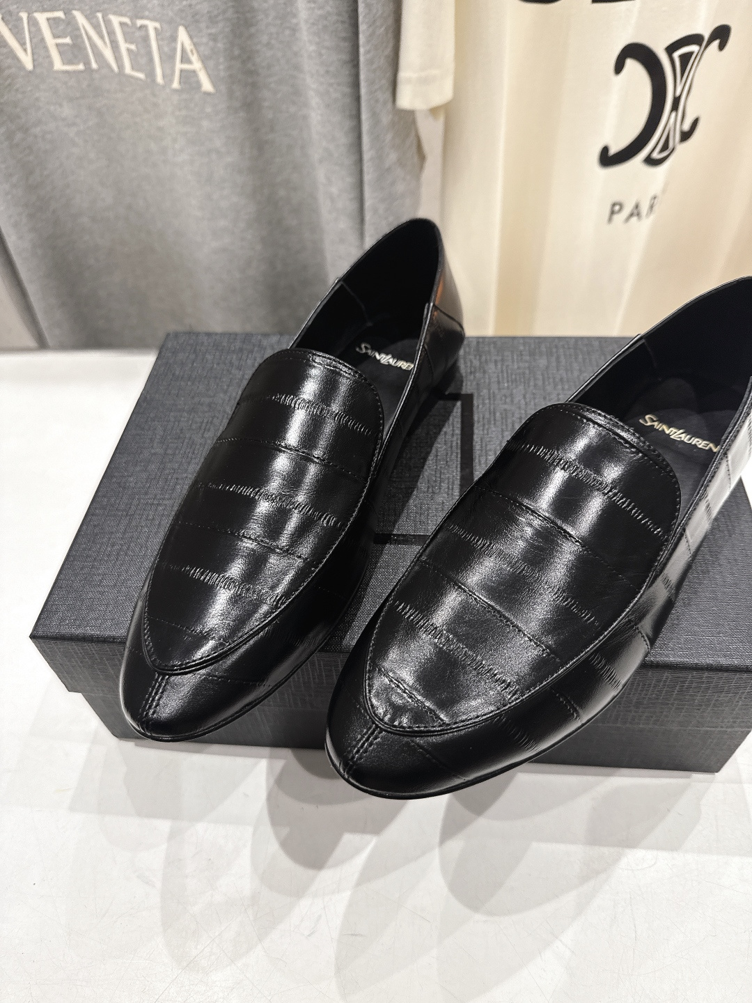 高版本出厂 SAINT LAURENT/圣罗兰YSL 26ss爆款平底玛丽珍踩跟一脚蹬乐福鞋，2026全