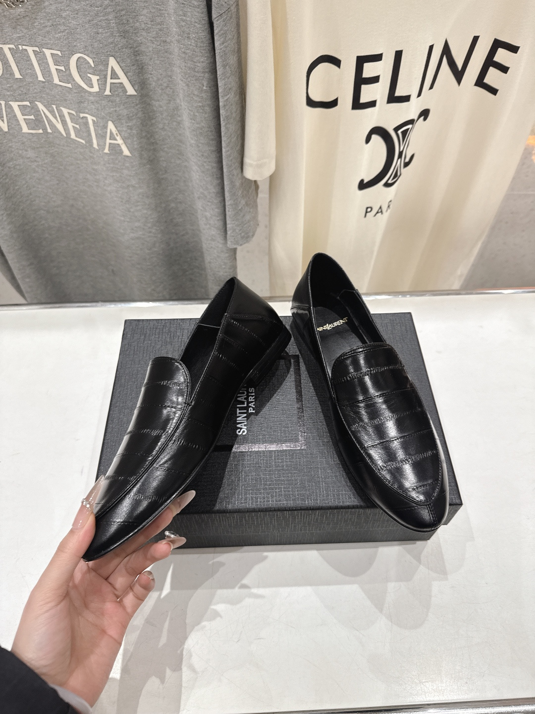 高版本出厂 SAINT LAURENT/圣罗兰YSL 26ss爆款平底玛丽珍踩跟一脚蹬乐福鞋，2026全